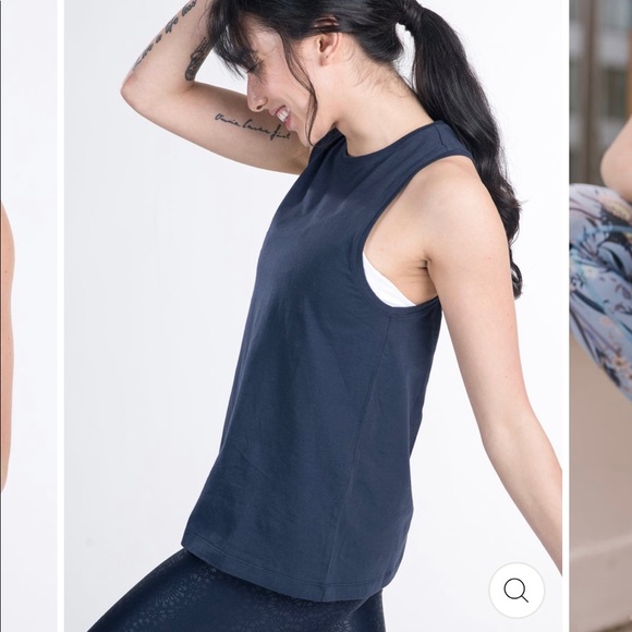 DYI Tops - DYI navy muscle tank